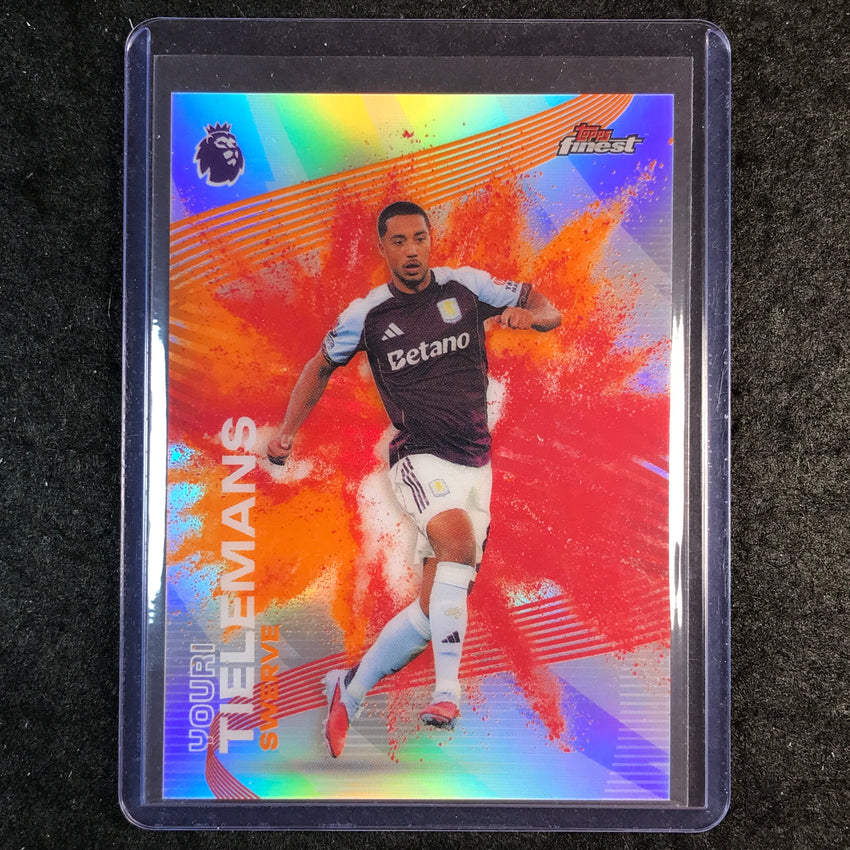 2026 Topps Finest Premier League YOURI TIELEMANS Swerve Fusion Orange Red SP #6