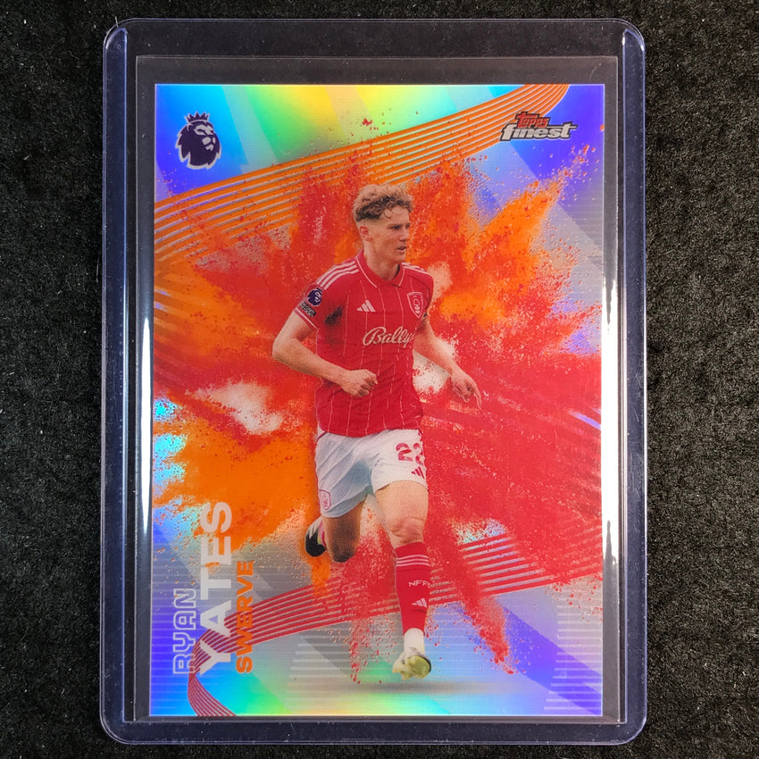 2026 Topps Finest Premier League RYAN YATES Swerve Fusion Orange Red SP #32