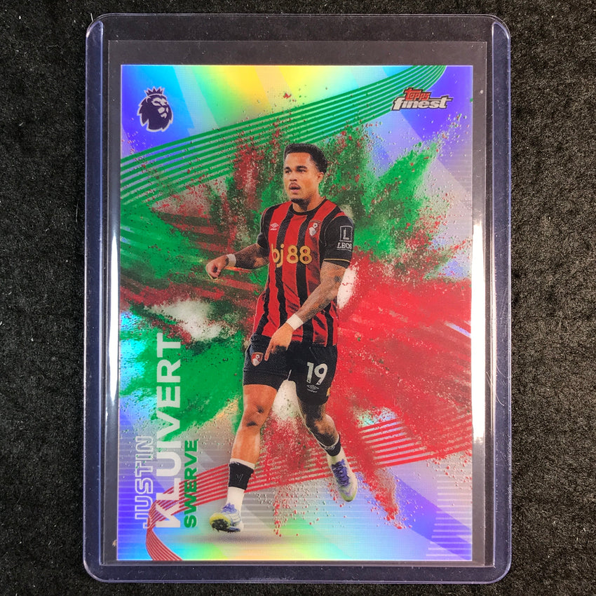 2026 Topps Finest Premier League JUSTIN KLUIVERT Swerve Fusion Green Red SP #1