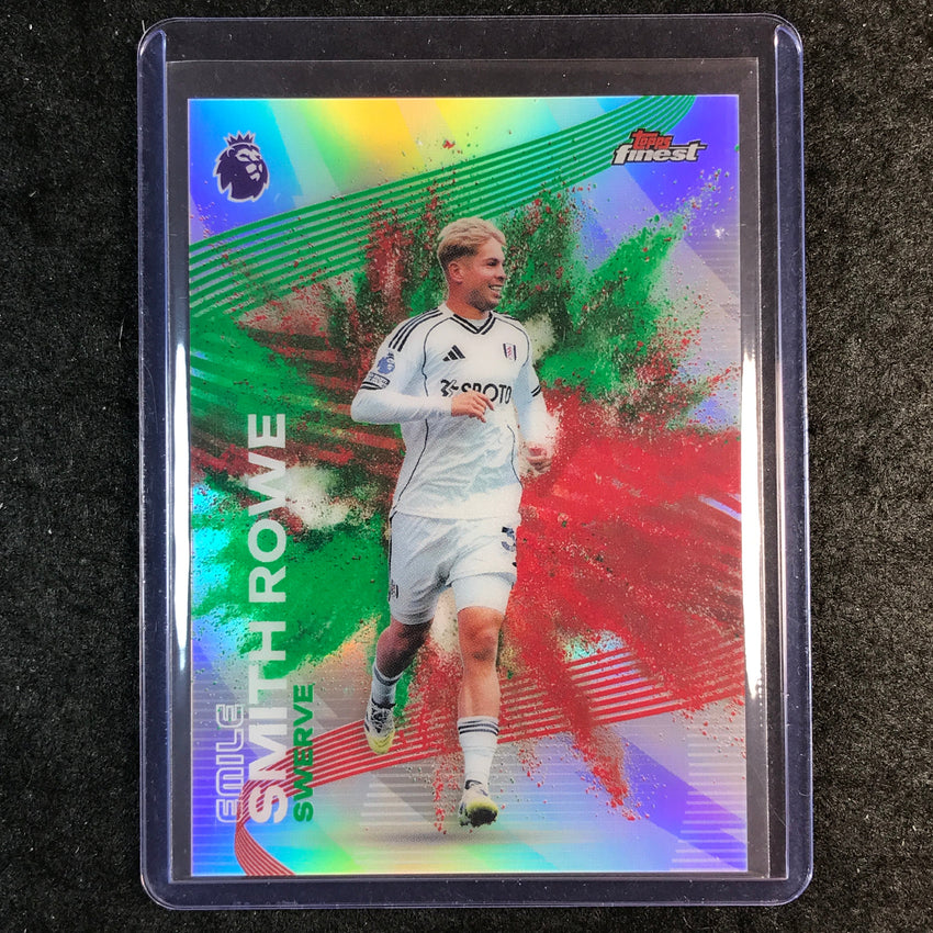2026 Topps Finest Premier League EMILE SMITH ROWE Swerve Fusion Green Red SP #20