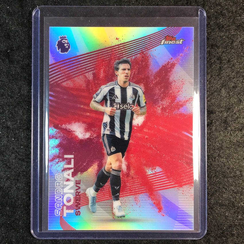 2026 Topps Finest Premier League SANDRO TONALI Swerve Red Red Variation SP #29