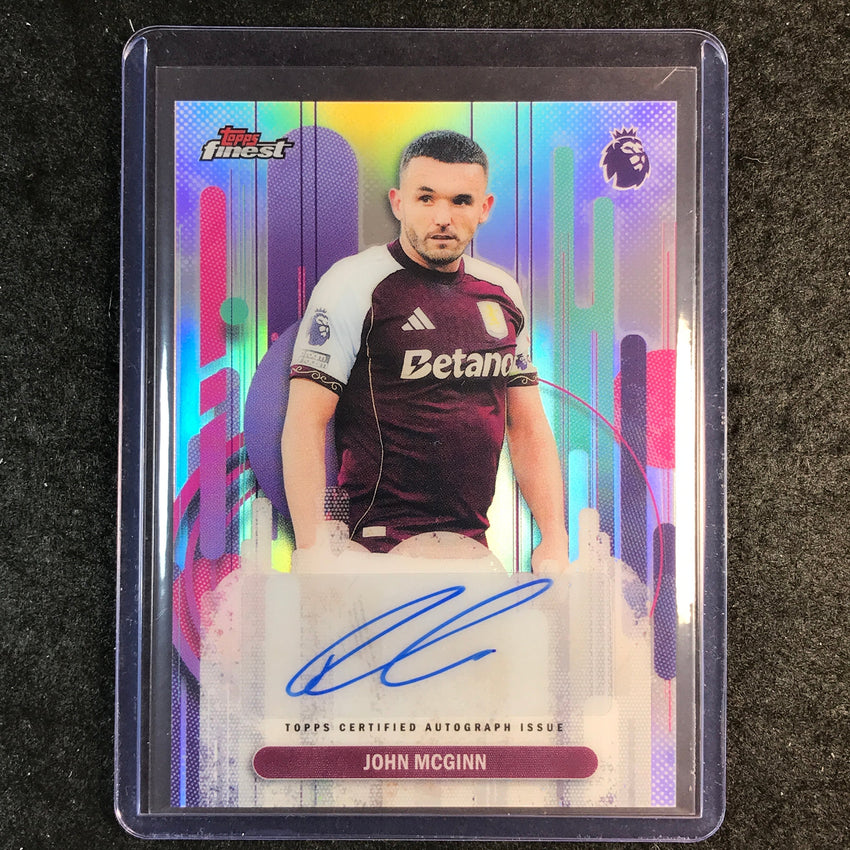 2026 Topps Finest Premier League JOHN MCGINN Finest Auto Refractor #FAC-JM