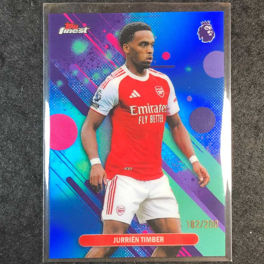 2026 Topps Finest Premier League JURRIEN TIMBER Common Blue /200 #6