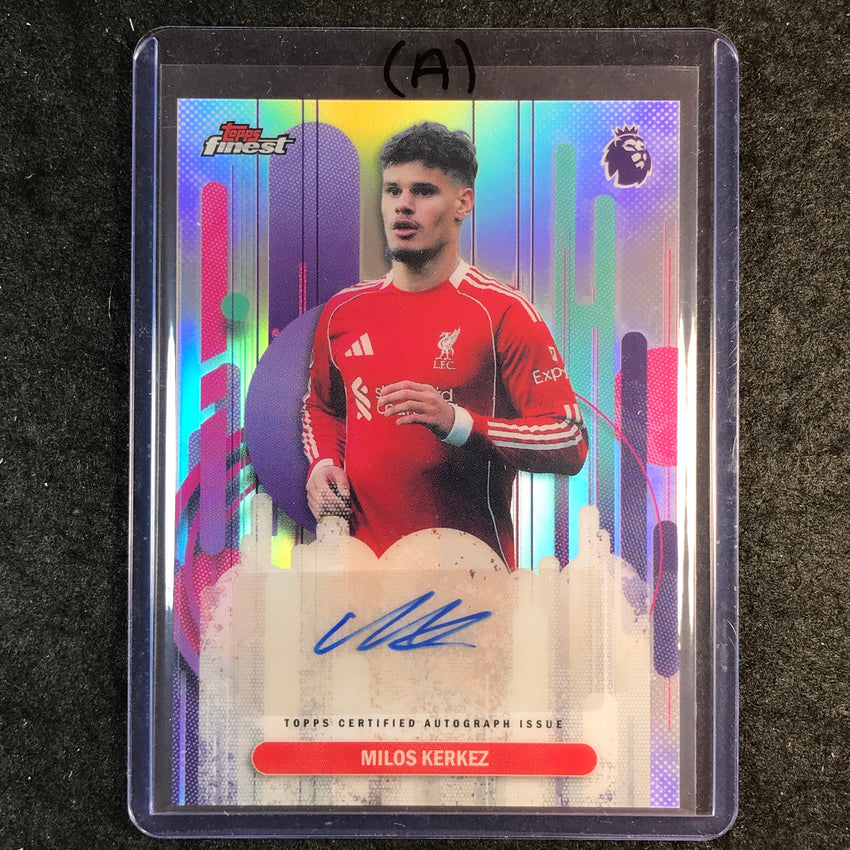 2026 Topps Finest Premier League MILOS KERKEZ Finest Auto Refractor #FAC-MI (A)