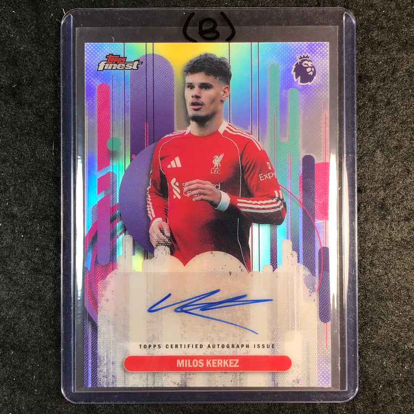 2026 Topps Finest Premier League MILOS KERKEZ Finest Auto Refractor #FAC-MI (B)