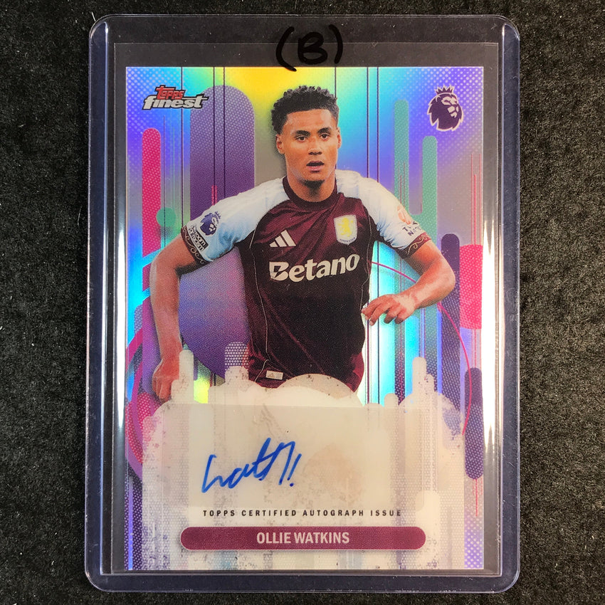2026 Topps Finest Premier League OLLIE WATKINS Finest Auto Refractor #FAC-OW (B)