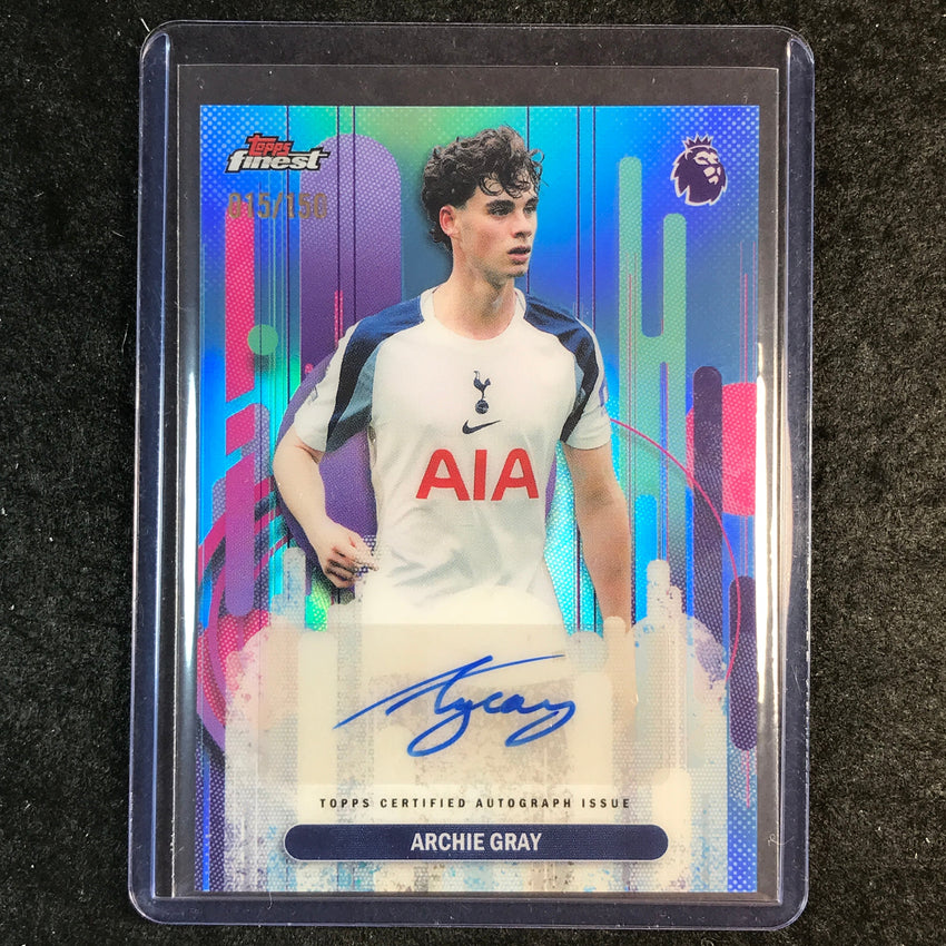2026 Topps Finest Premier League ARCHIE GRAY Finest Auto Sky Blue 15/150