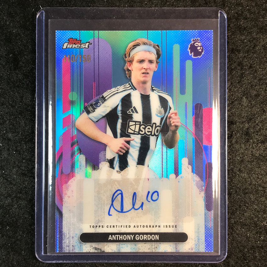2026 Topps Finest Premier League ANTHONY GORDON Finest Auto Sky Blue 110/150