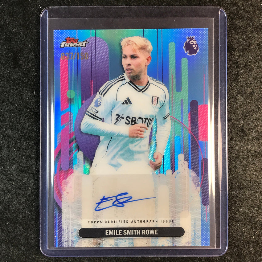 2026 Topps Finest Premier League EMILE SMITH ROWE Finest Auto Sky Blue 37/150