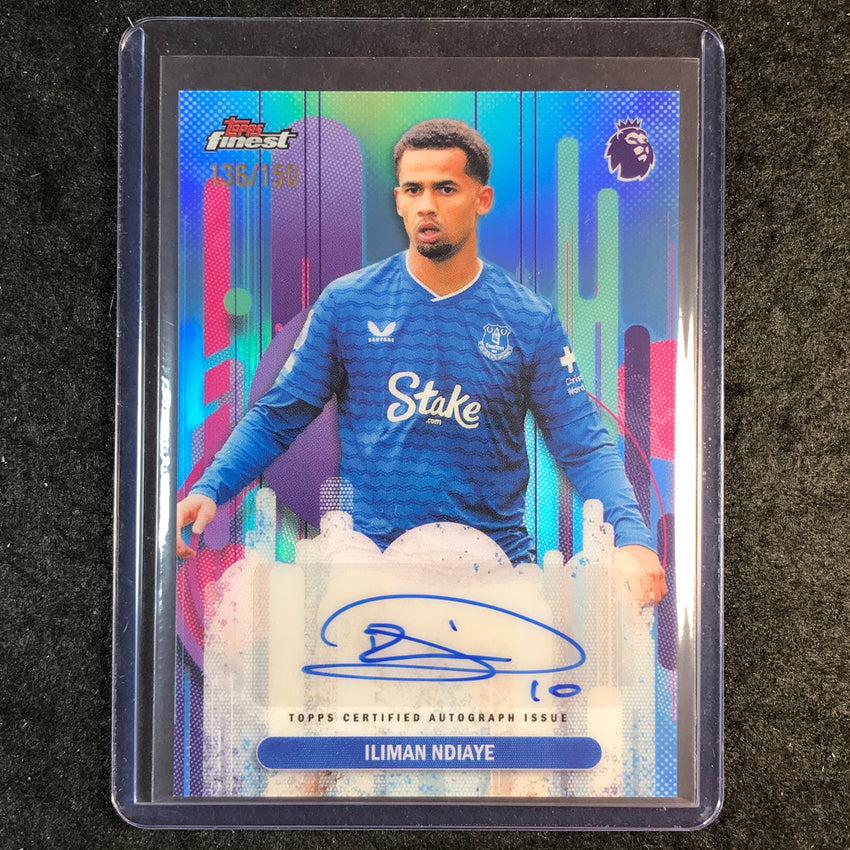 2026 Topps Finest Premier League ILIMAN NDIAYE Finest Auto Sky Blue 136/150