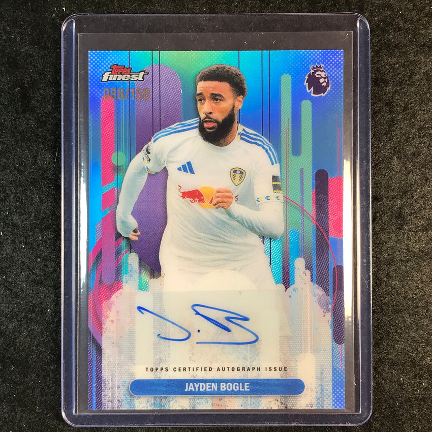 2026 Topps Finest Premier League JAYDEN BOGLE Finest Auto Sky Blue 68/150