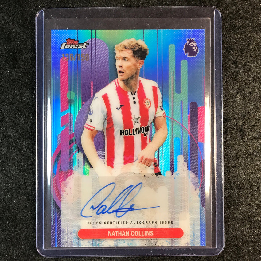 2026 Topps Finest Premier League NATHAN COLLINS Finest Auto Sky Blue 136/150