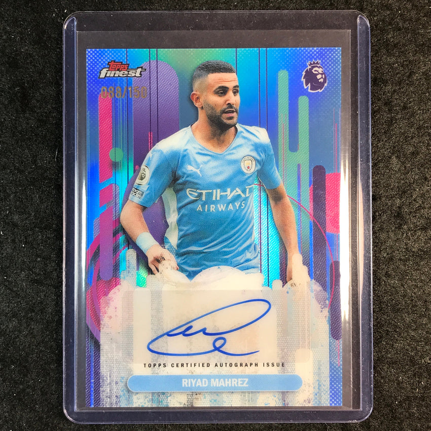2026 Topps Finest Premier League RIYAD MAHREZ Finest Auto Sky Blue 88/150