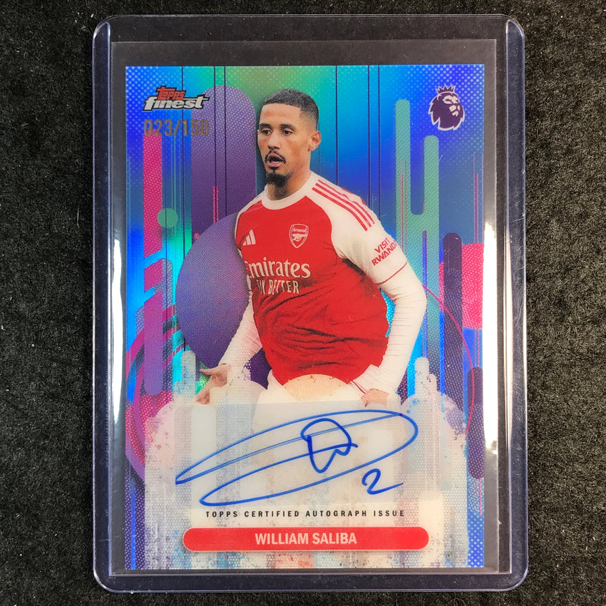 2026 Topps Finest Premier League WILLIAM SALIBA Finest Auto Sky Blue 23/150
