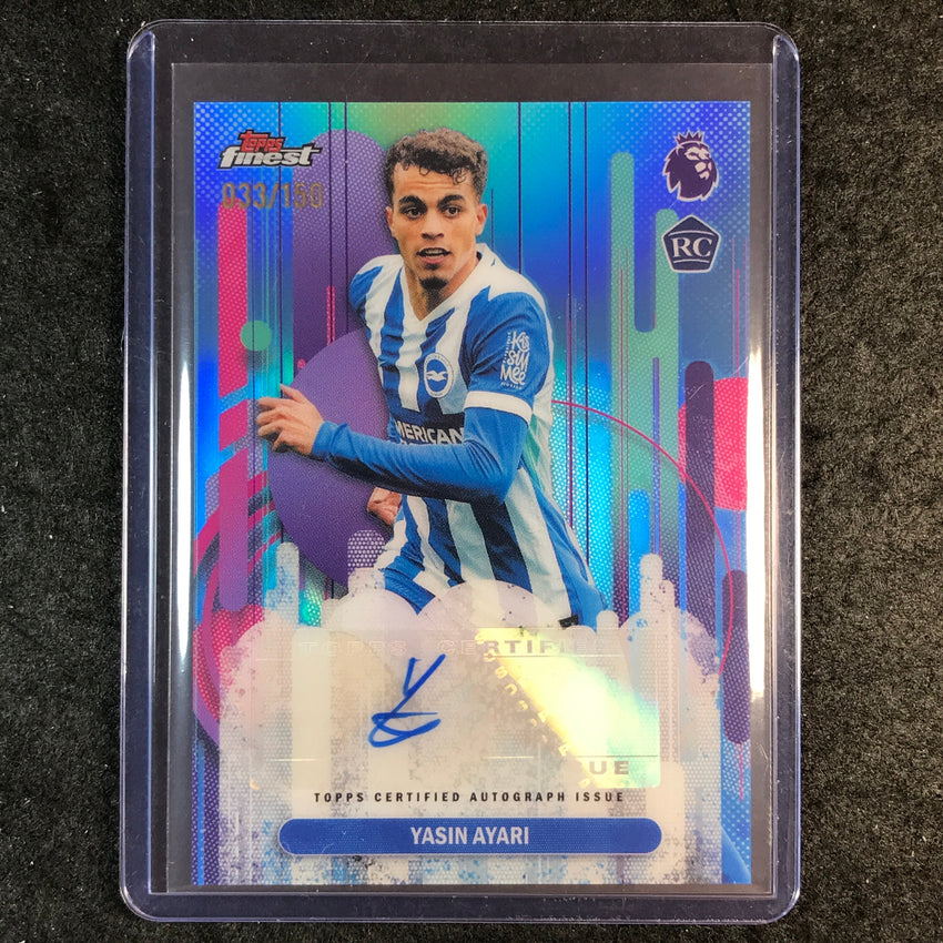 2026 Topps Finest Premier League YASIN AYARI Finest Rookie Auto Sky Blue 33/150