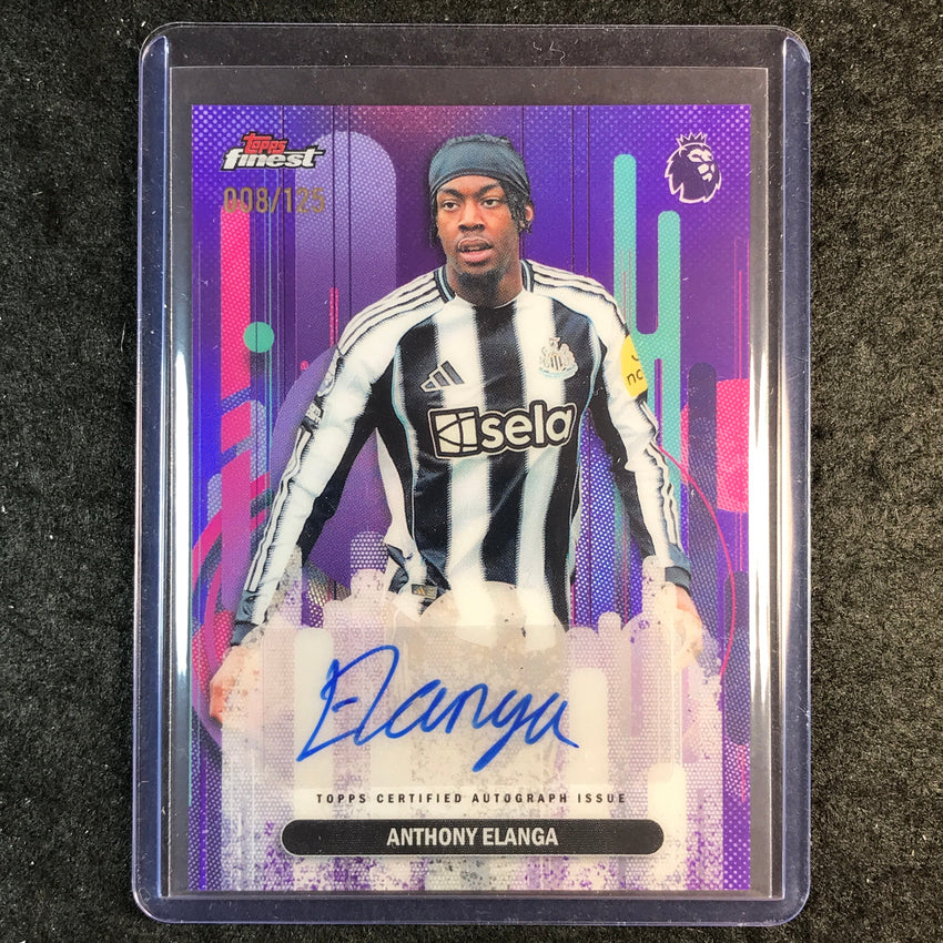 2026 Topps Finest Premier League ANTHONY ELANGA Finest Auto Purple 8/125