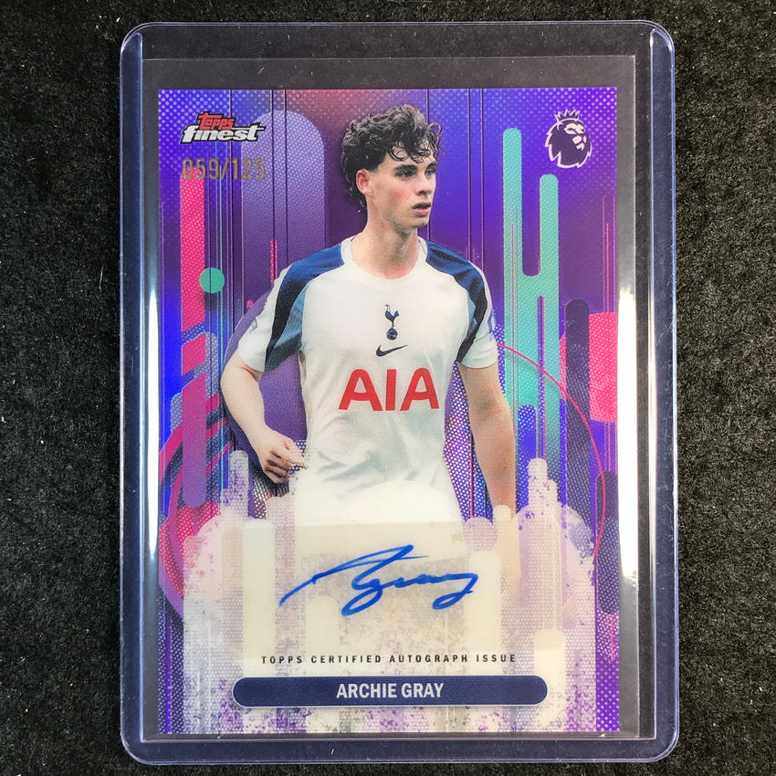 2026 Topps Finest Premier League ARCHIE GRAY Finest Auto Purple 59/125