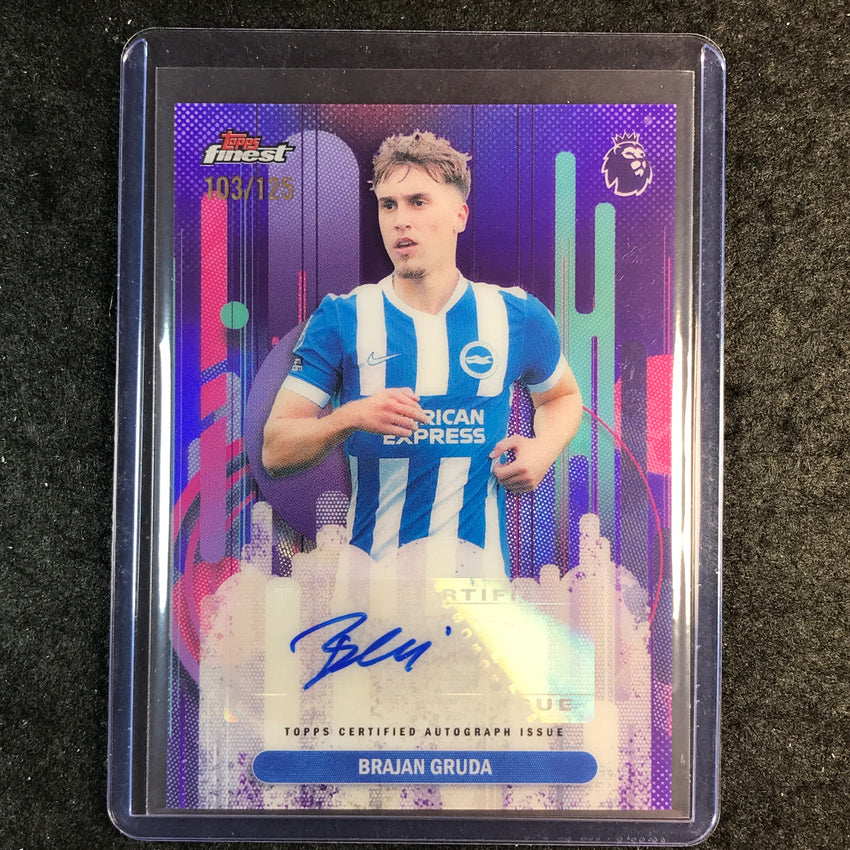 2026 Topps Finest Premier League BRAJAN GRUDA Finest Auto Purple 103/125