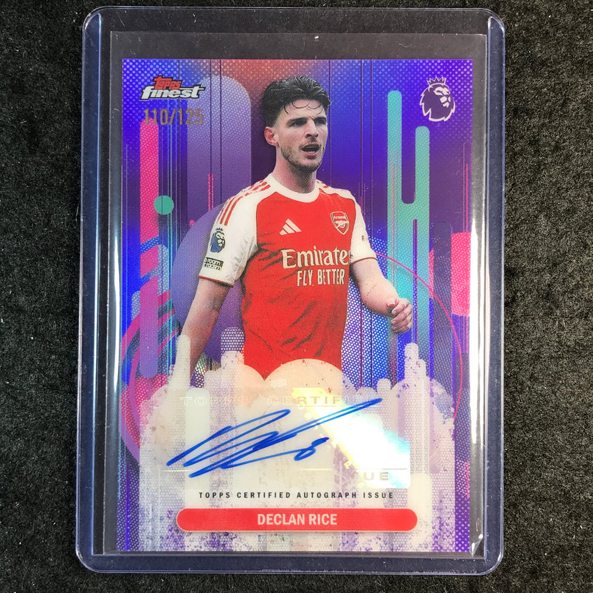 2026 Topps Finest Premier League DECLAN RICE Finest Auto Purple 110/125