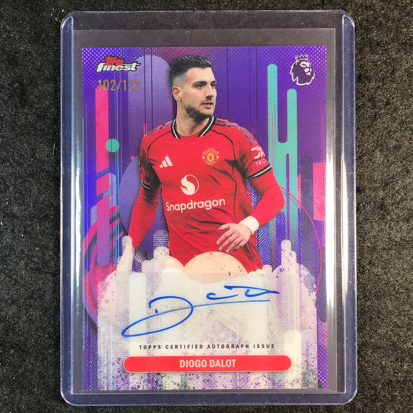 2026 Topps Finest Premier League DIOGO DALOT Finest Auto Purple 102/125