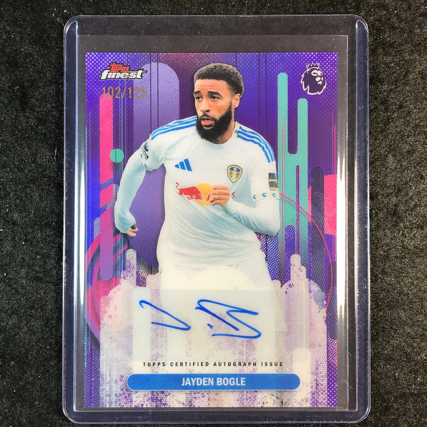 2026 Topps Finest Premier League JAYDEN BOGLE Finest Auto Purple 102/125