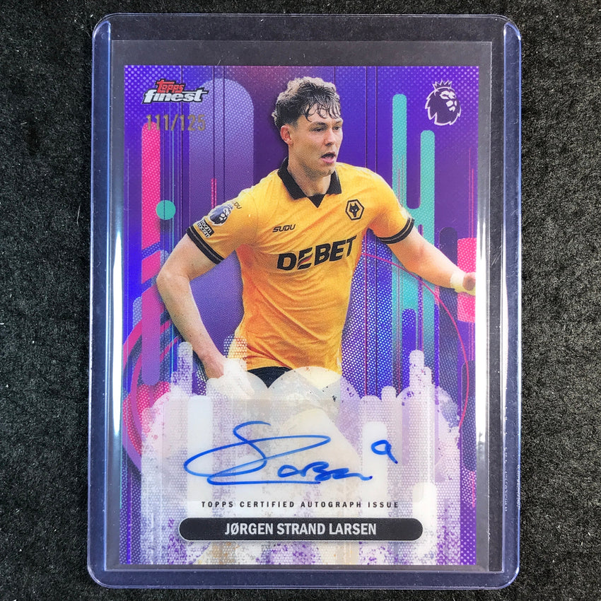 2026 Topps Finest Premier League JORGEN STRAND LARSEN Finest Auto Purple 111/125
