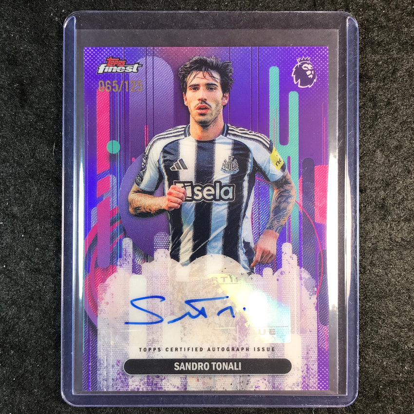 2026 Topps Finest Premier League SANDRO TONALI Finest Auto Purple 65/125