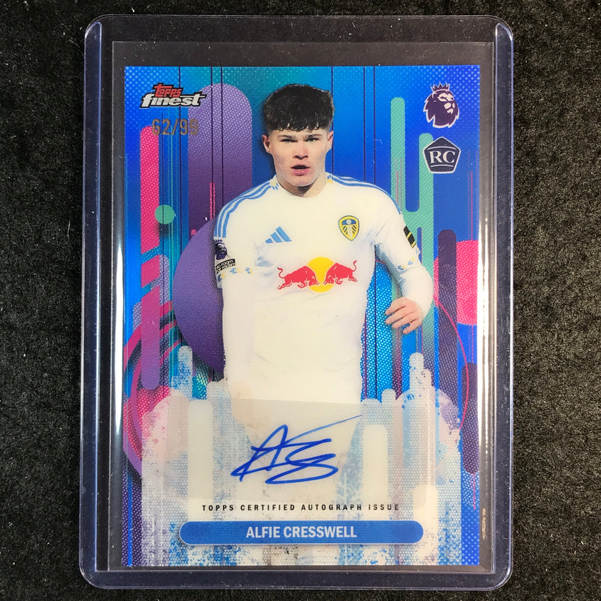 2026 Topps Finest Premier League ALFIE CRESSWELL Finest Rookie Auto Blue 62/99