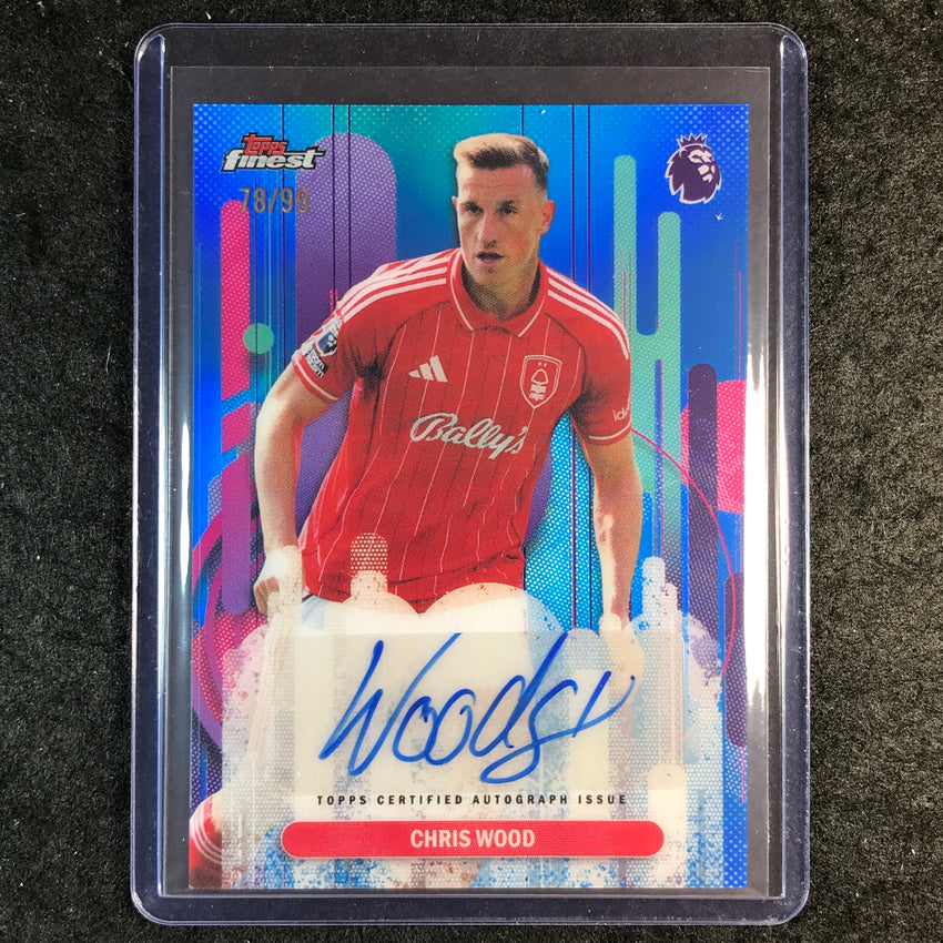 2026 Topps Finest Premier League CHRIS WOOD Finest Auto Blue 78/99