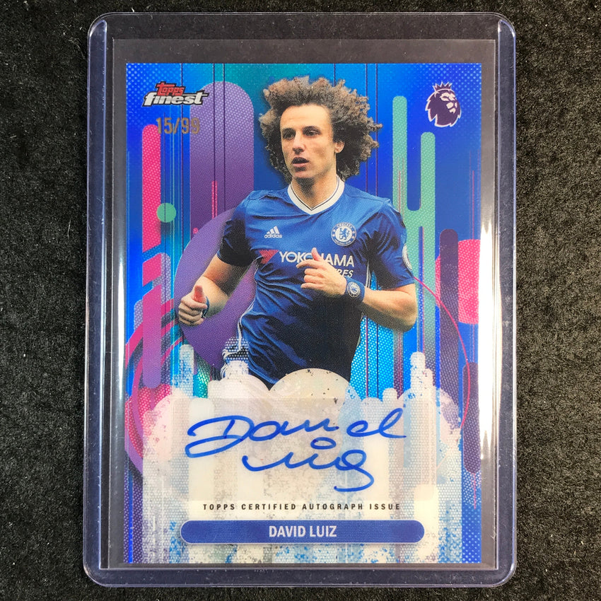 2026 Topps Finest Premier League DAVID LUIZ Finest Auto Blue 15/99