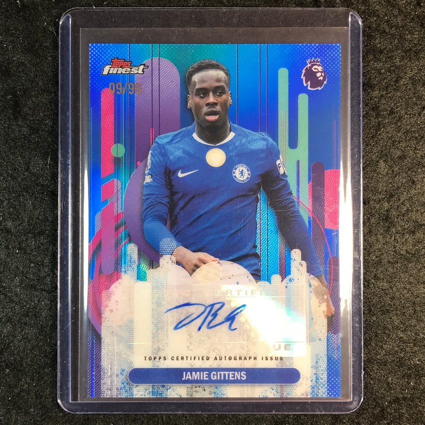 2026 Topps Finest Premier League JAMIE GITTENS Finest Auto Blue 9/99