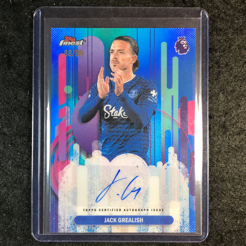 2026 Topps Finest Premier League JACK GREALISH Finest Auto Blue 80/99