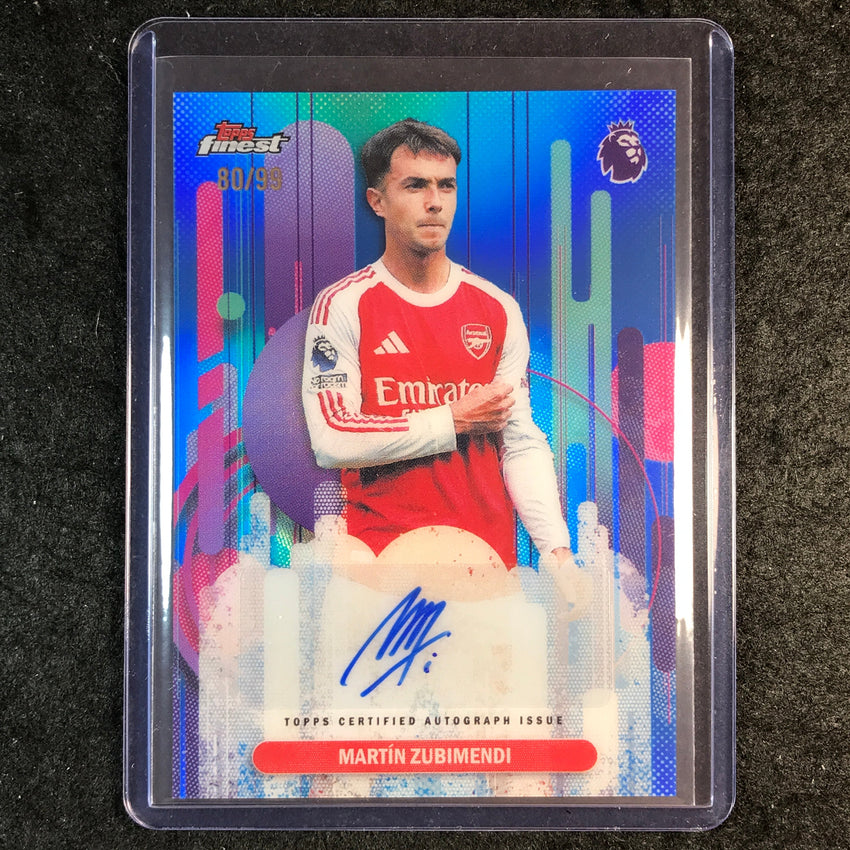 2026 Topps Finest Premier League MARTIN ZUBIMENDI Finest Auto Blue 80/99