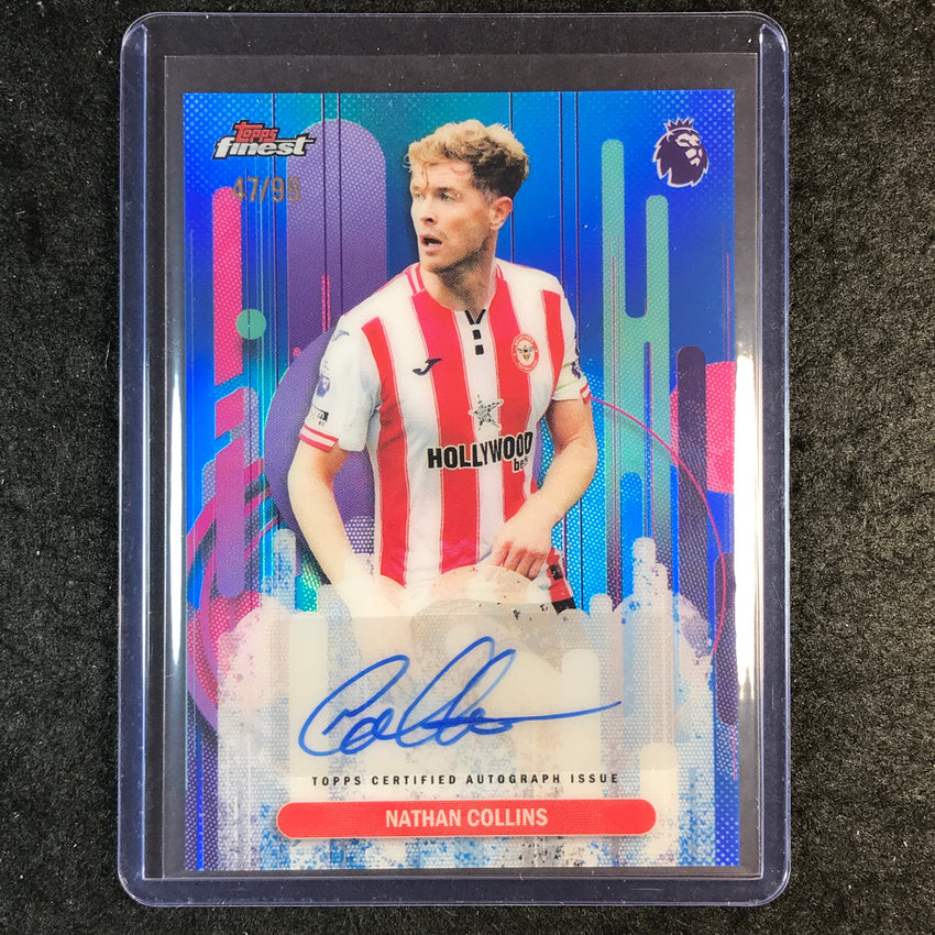2026 Topps Finest Premier League NATHAN COLLINS Finest Auto Blue 47/99