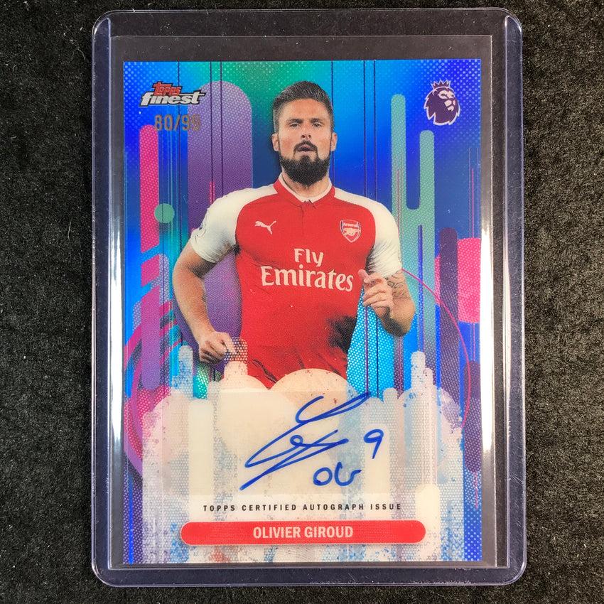 2026 Topps Finest Premier League OLIVIER GIROUD Finest Auto Blue 80/99
