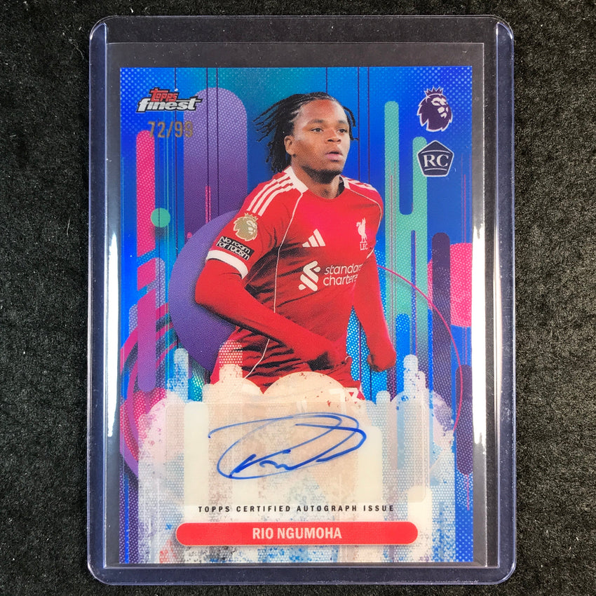 2026 Topps Finest Premier League RIO NGUMOHA Finest Rookie Auto Blue 72/99