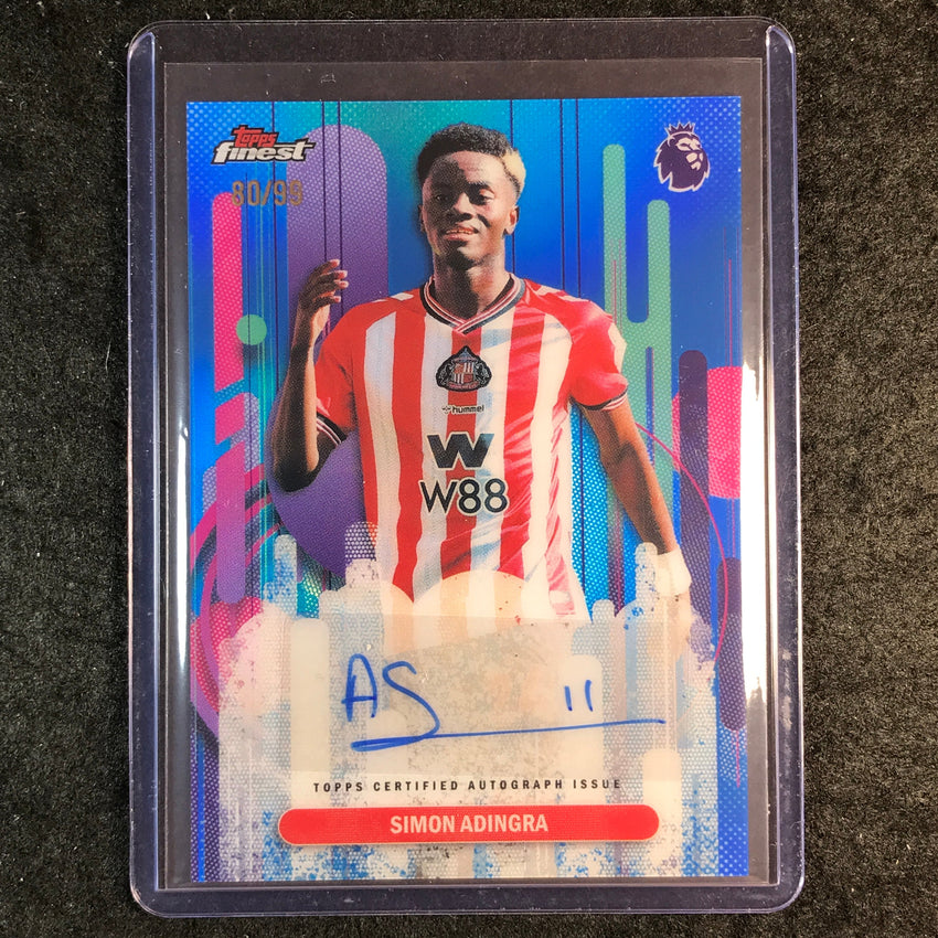 2026 Topps Finest Premier League SIMON ADINGRA Finest Auto Blue 80/99