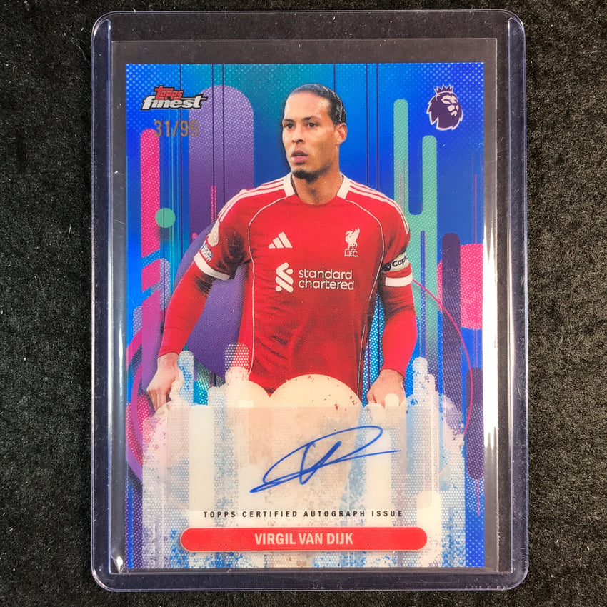 2026 Topps Finest Premier League VIRGIL VAN DIJK Finest Auto Blue 31/99