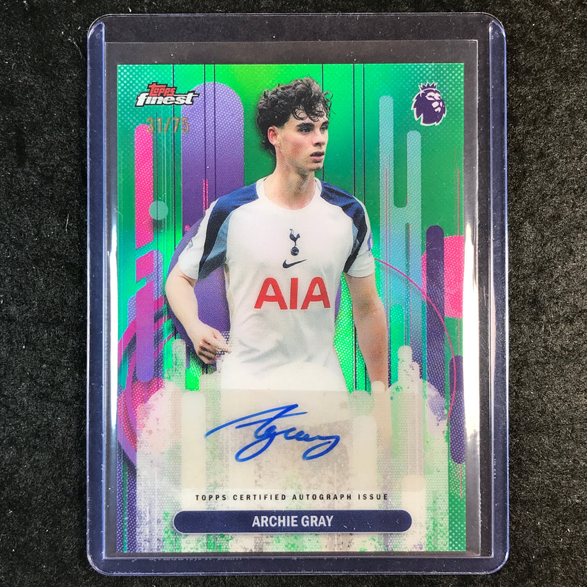 2026 Topps Finest Premier League ARCHIE GRAY Finest Auto Green 31/75