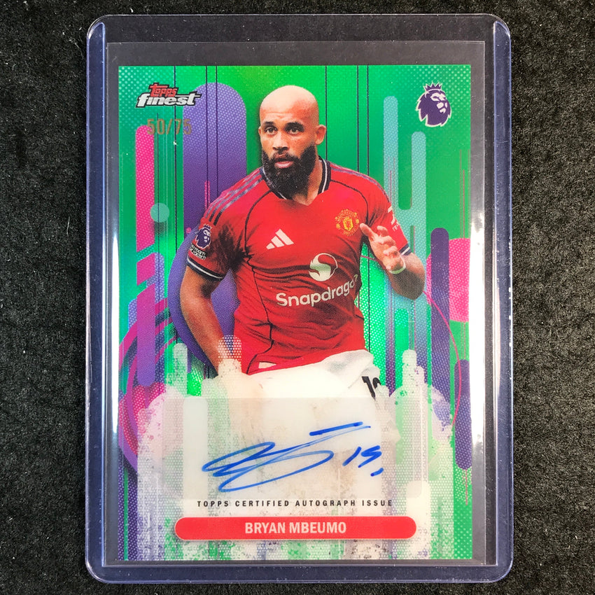 2026 Topps Finest Premier League BRYAN MBEUMO Finest Auto Green 50/75