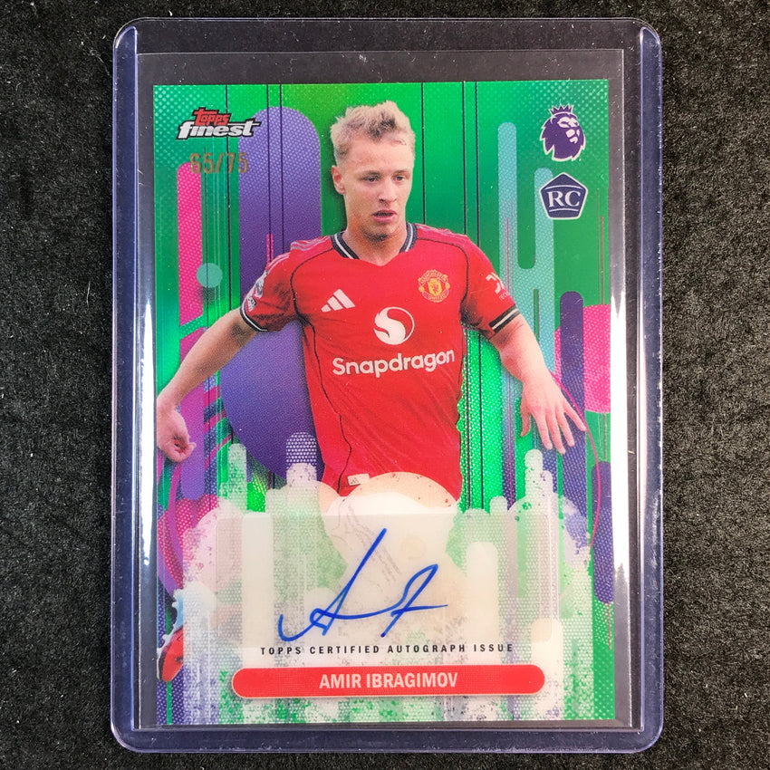 2026 Topps Finest Premier League AMIR IBRAGIMOV Finest Rookie Auto Green 65/75