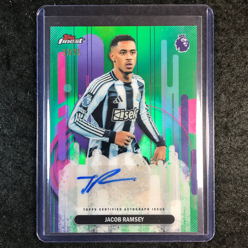 2026 Topps Finest Premier League JACOB RAMSEY Finest Auto Green 37/75