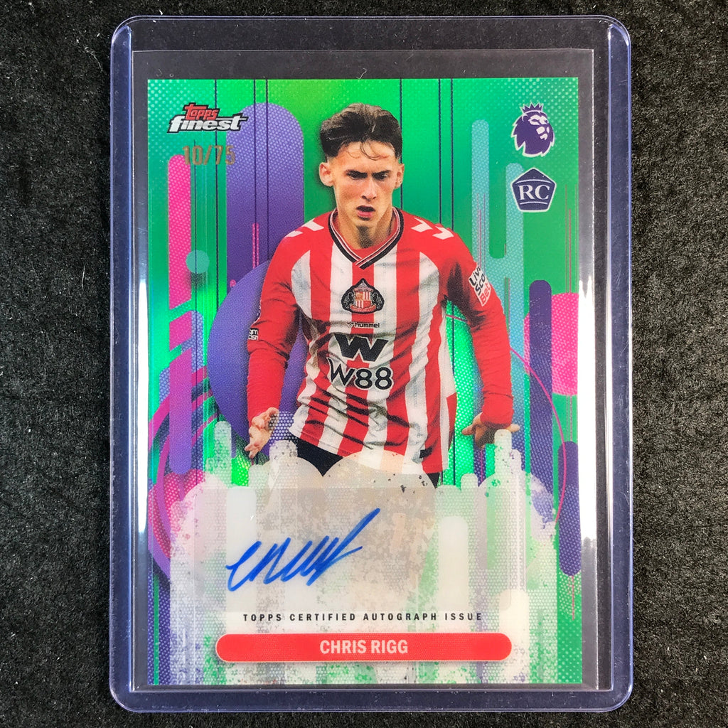 Chris Rigg Shop 2026 Topps Finest Premier League CHRIS RIGG Finest Rookie Auto Green 1 ...
