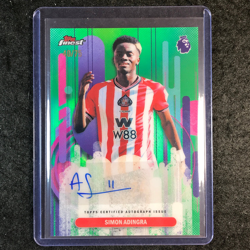2026 Topps Finest Premier League SIMON ADINGRA Finest Auto Green 40/75