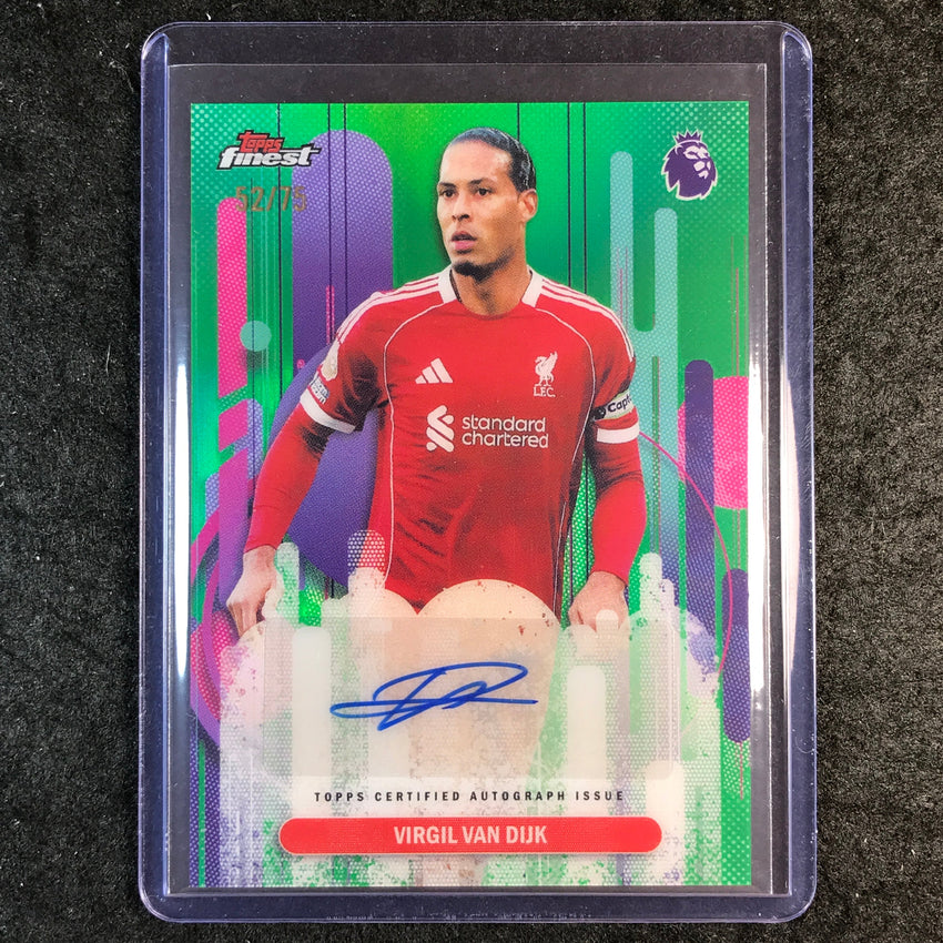 2026 Topps Finest Premier League VIRGIL VAN DIJK Finest Auto Green 52/75