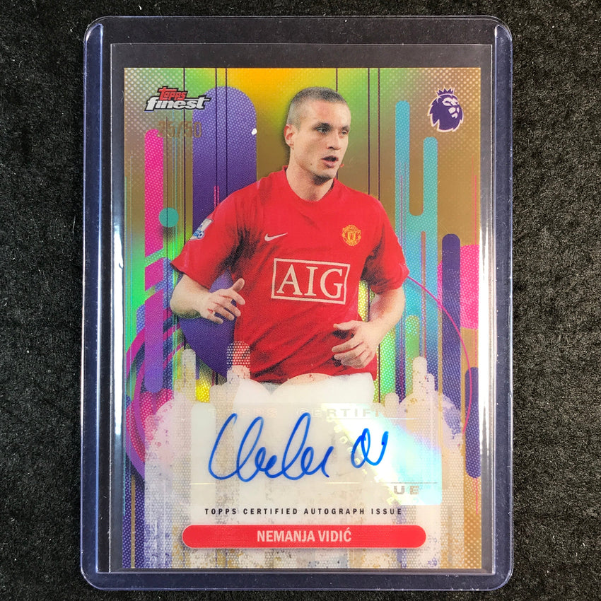 2026 Topps Finest Premier League NEMANJA VIDIC Finest Auto Gold 25/50