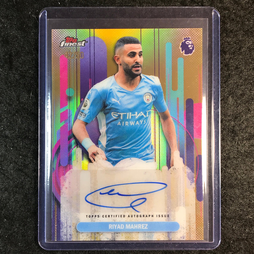 2026 Topps Finest Premier League RIYAD MAHREZ Finest Auto Gold 42/50