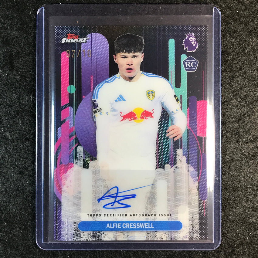 2026 Topps Finest Premier League ALFIE CRESSWELL Finest Rookie Auto Black 2/10