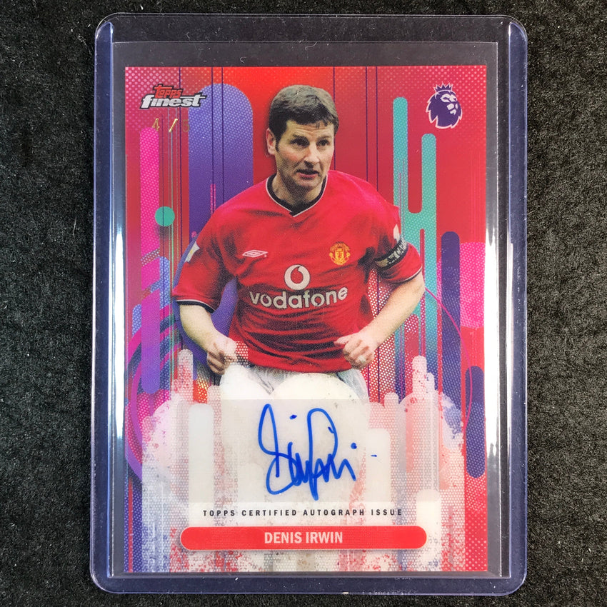 2026 Topps Finest Premier League DENIS IRWIN Finest Auto Red 4/5