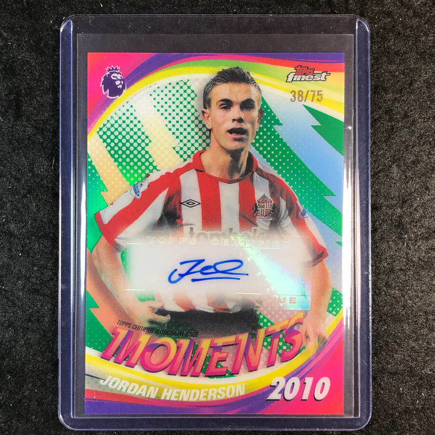 2026 Topps Finest Premier League JORDAN HENDERSON Moments Auto Green 38/75